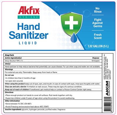 Akfix Hand Sanitizer Liquid (As3472 00 Akfix Hand Sanitiser Likit 5 Lt Etiket (usa) 01)